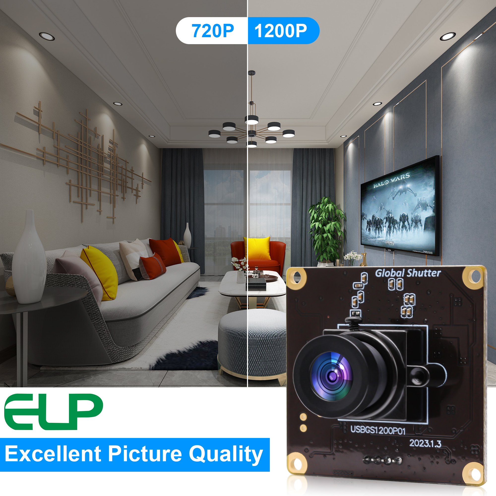 3+1 Global Shutter 1080P 90fps USB Camera Module Aptina AR0234 Color Sensor UVC Plug Play Driverless USB Webcam - 图片 3