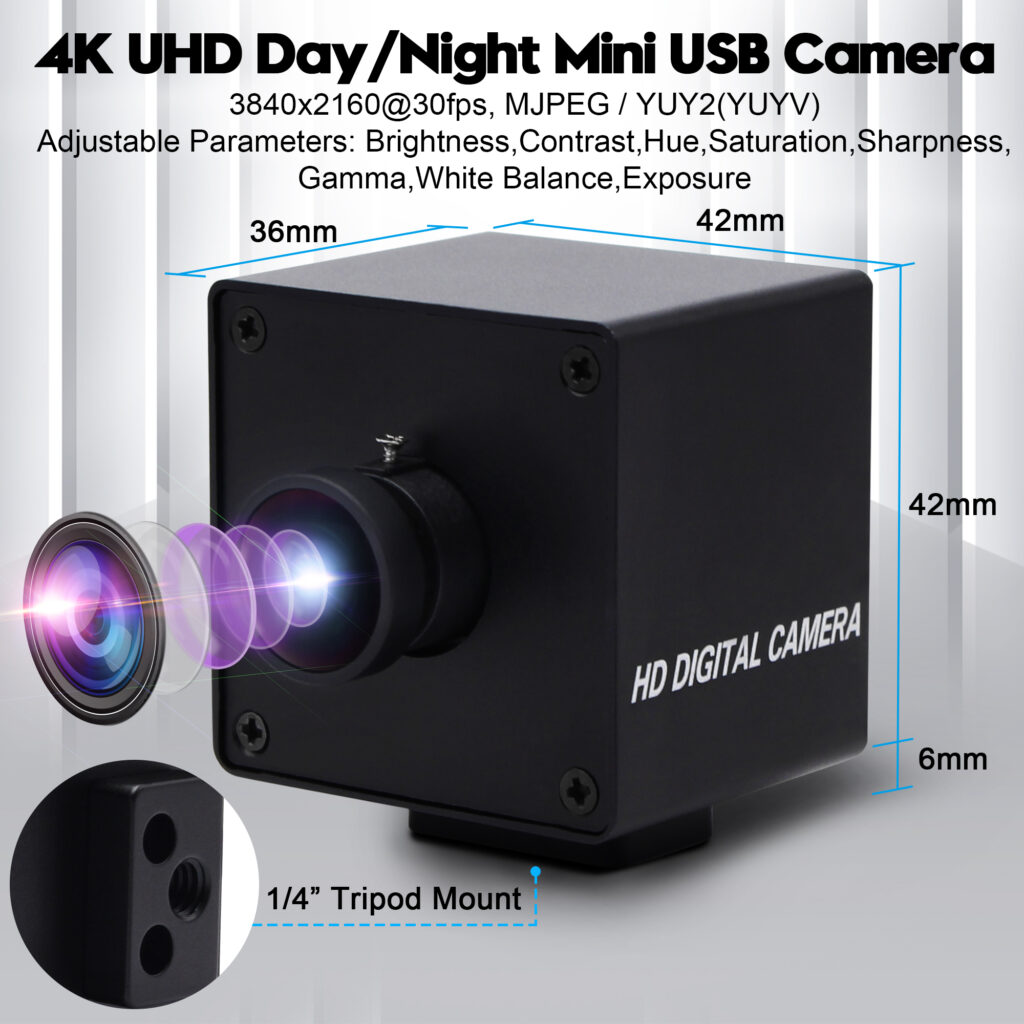 ELP IMX317 4K USB Webcam MJPEG 30fps 3840x2160 No distortion Lens CMOS IMX317 Video Surveillance Cameras For Robot ATM Kiosk Scanning 未标题 7 1