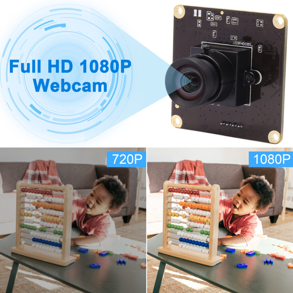 ELP High Speed USB Webcam – 1080P Full HD 60fps, 720P 120fps, 360P 260fps, UVC Plug & Play Camera for PC, Golf Simulator 未标题 5